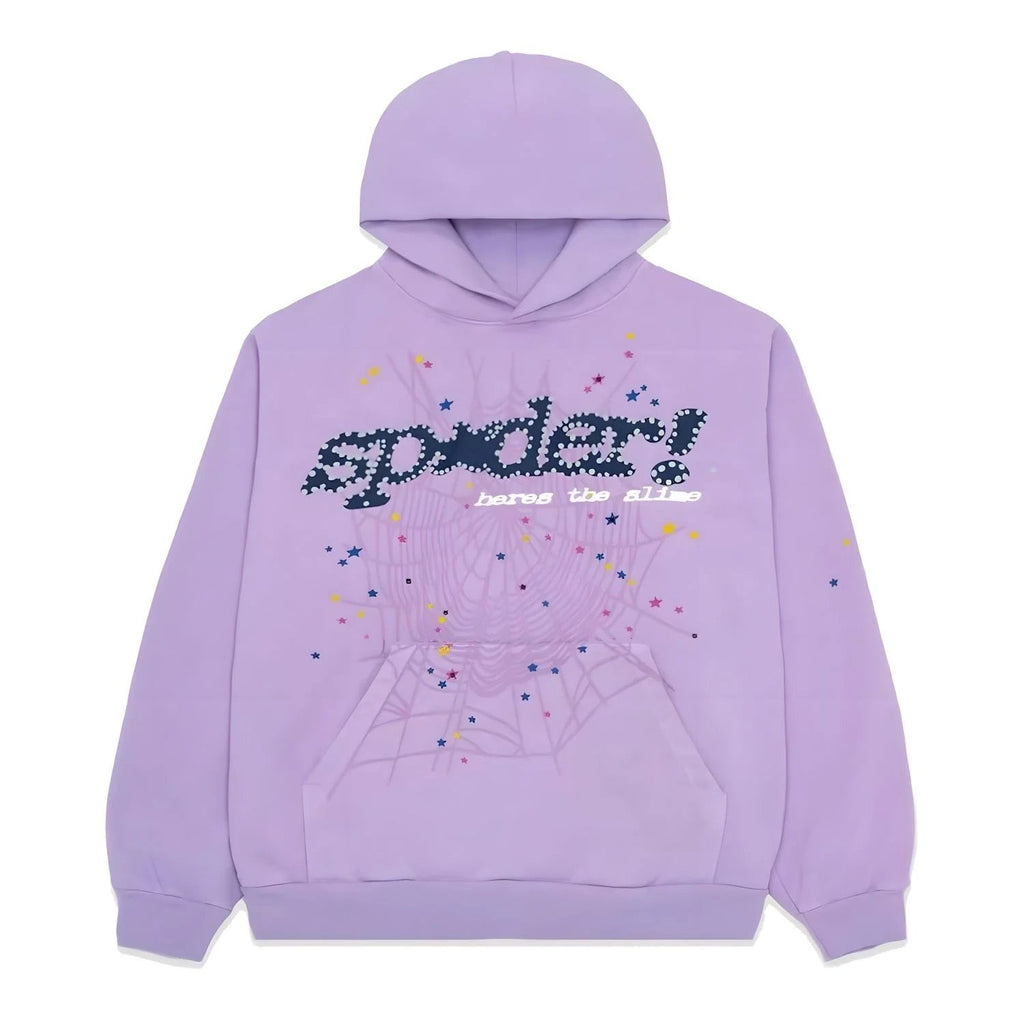 "Sp5der-Hoodie" Lila